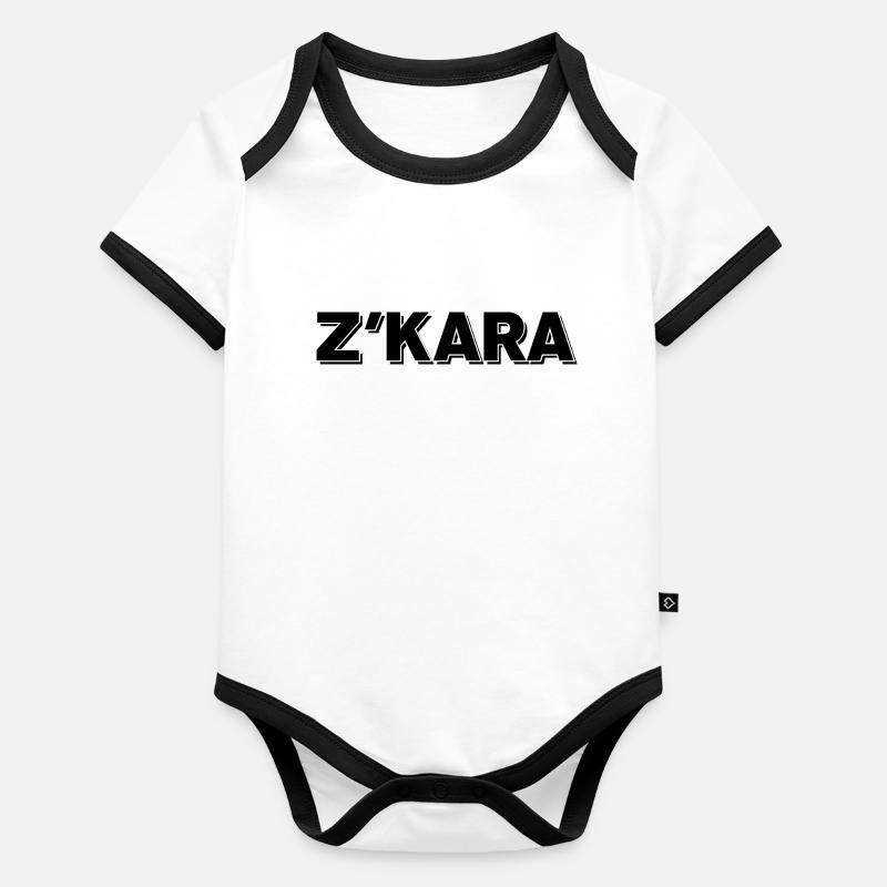 Zkara - to do it on purpose in Algerian Organic Baby Contrasting Bodysuit
