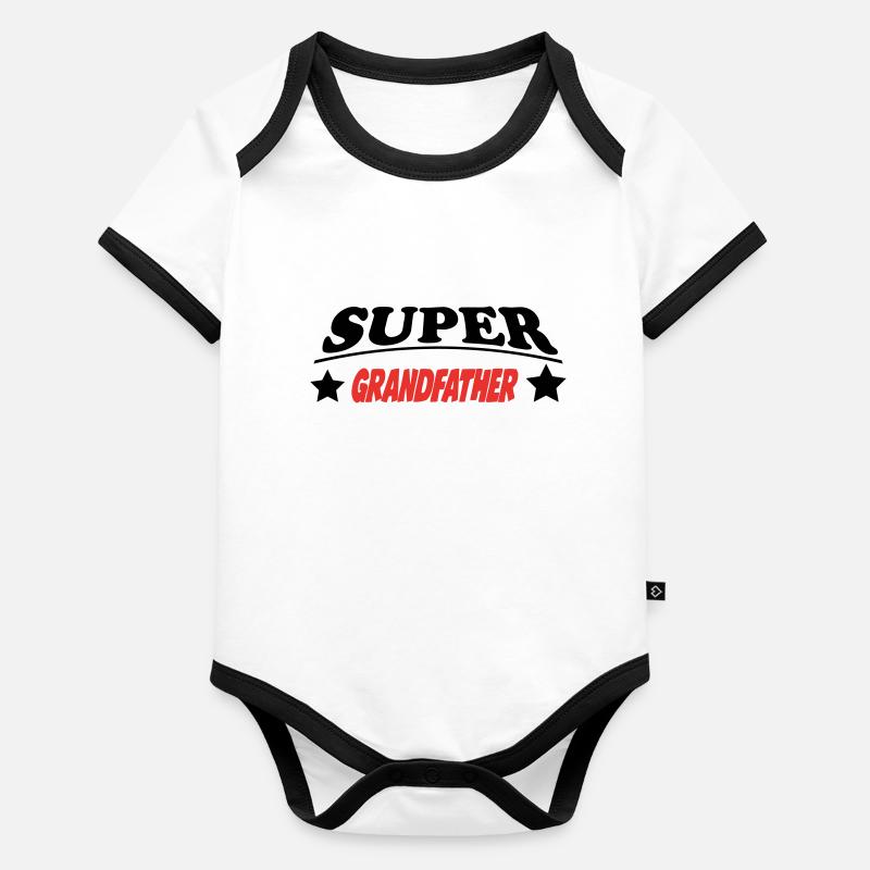 PAPI OPA OPA GROSSVATER OPA ABUELO Baby Bio-Kurzarm-Kontrastbody