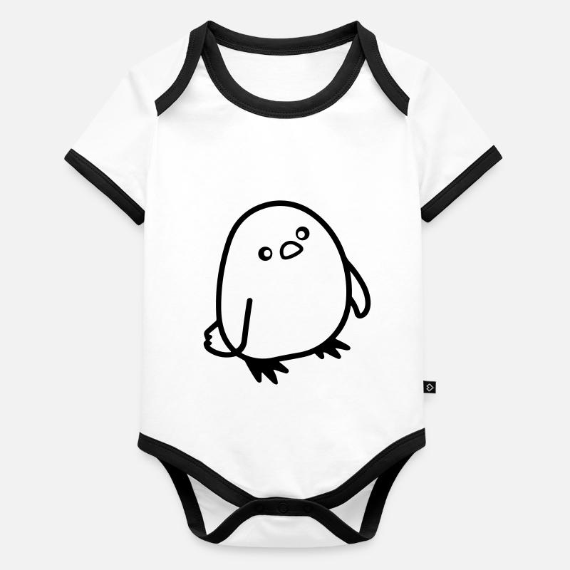 Pinguin Baby Bio-Kurzarm-Kontrastbody