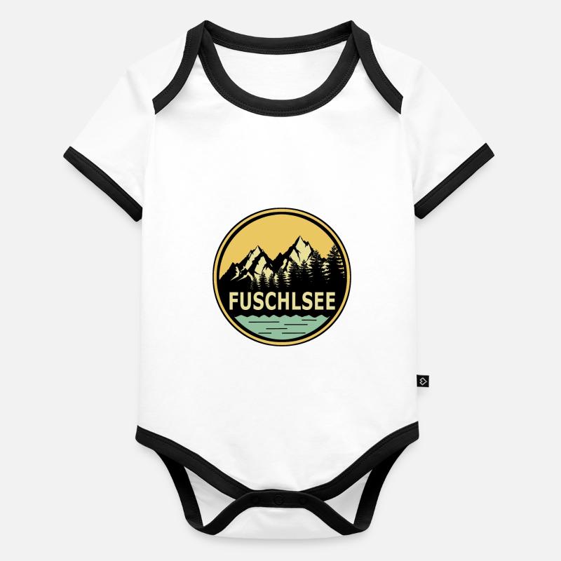 Lac de Fuschl Body Bébé bio contrasté manches courtes