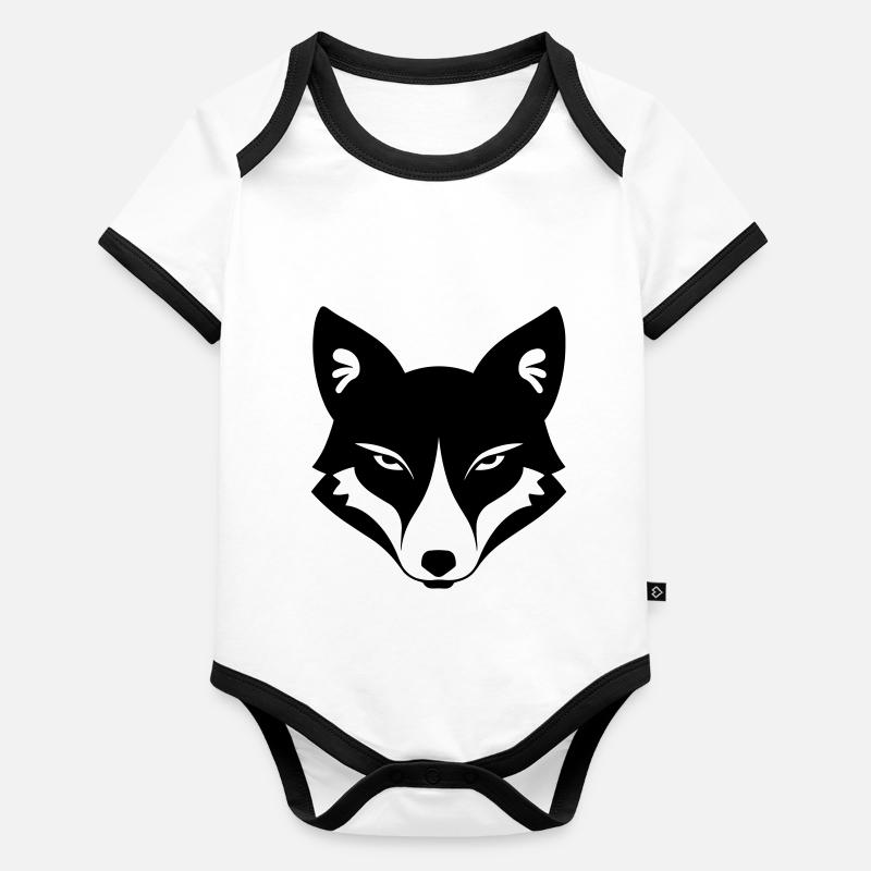 renard Body Bébé bio contrasté manches courtes