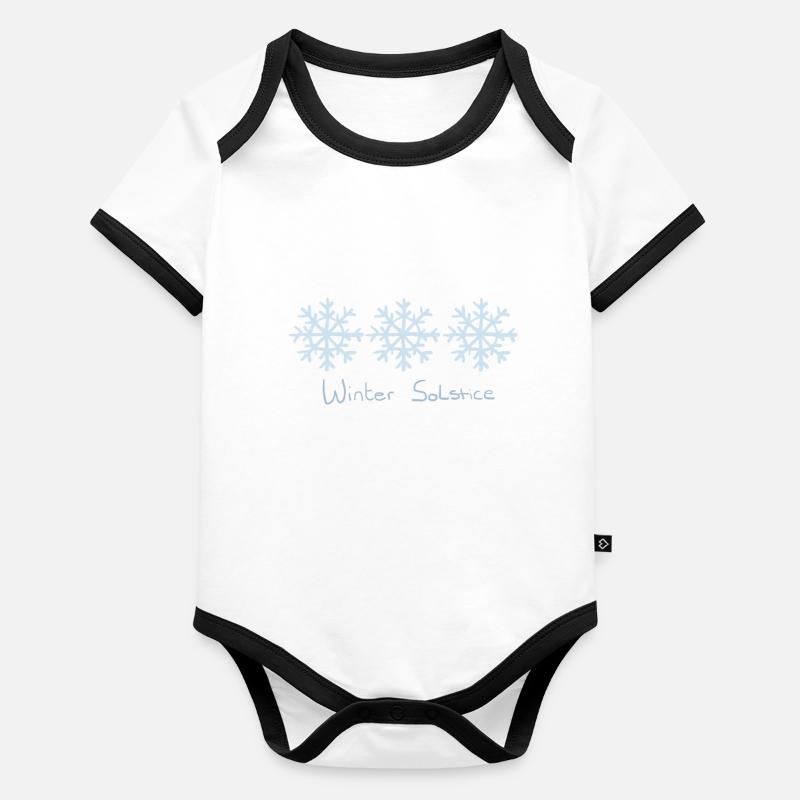 Solstice d'hiver Body Bébé bio contrasté manches courtes