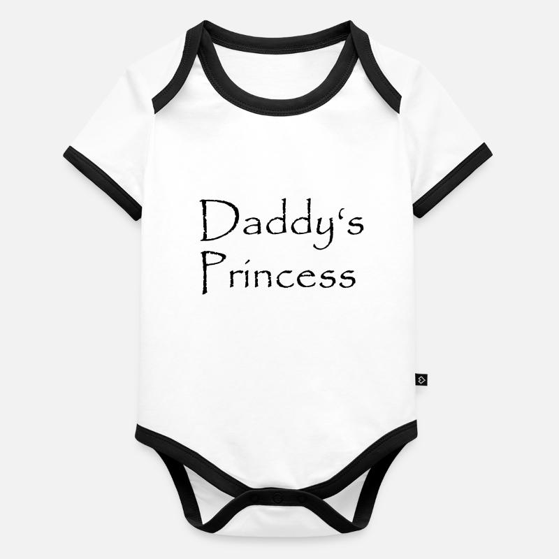 Papa Princess Body Bébé bio contrasté manches courtes