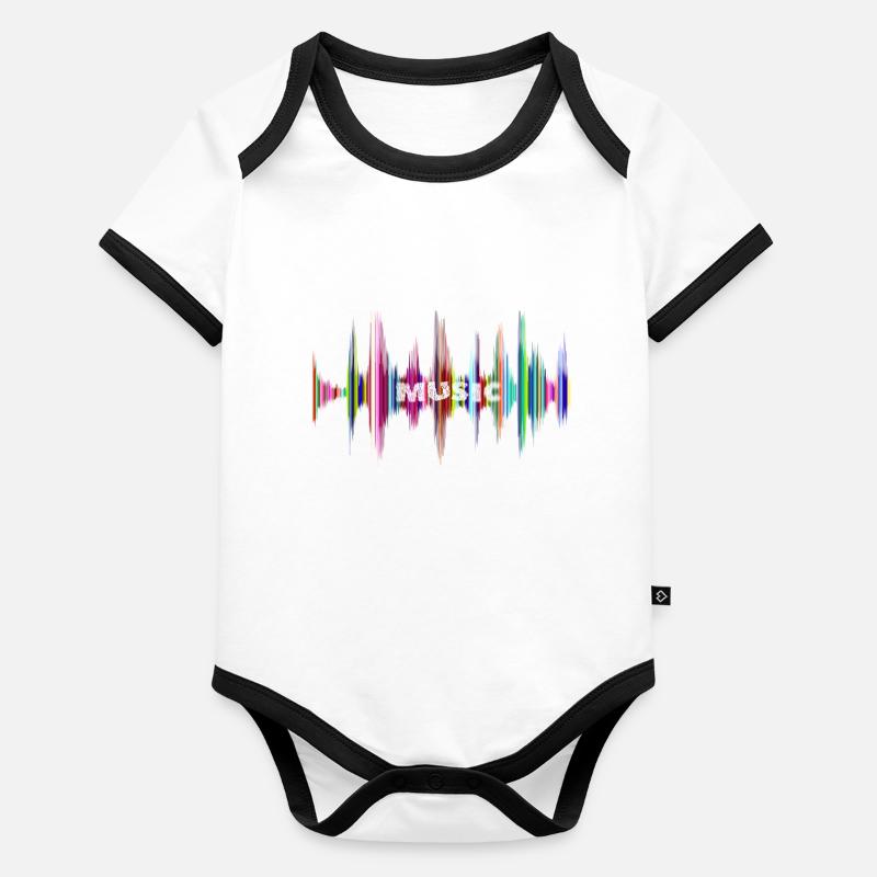 musique Body Bébé bio contrasté manches courtes