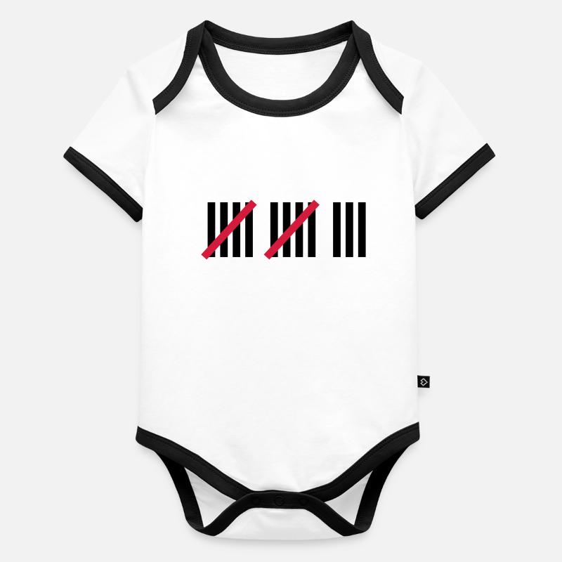 13 Anniversaire Body Bébé bio contrasté manches courtes