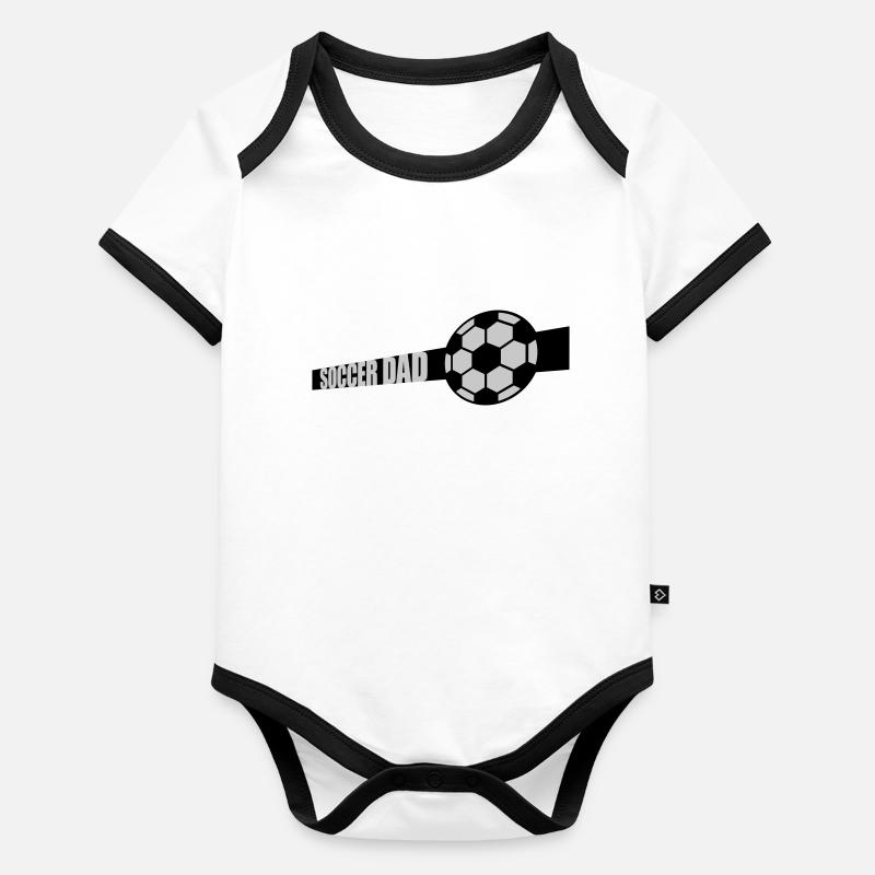 Sport Design Soccer Dad Organic Baby Contrasting Bodysuit