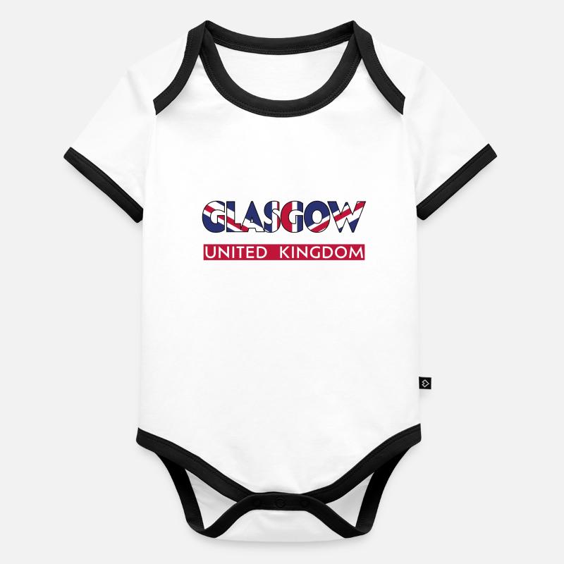 Glasgow - United Kingdom Organic Baby Contrasting Bodysuit