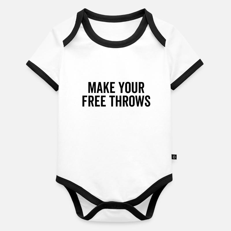 Make Your Free Throws Organic Baby Contrasting Bodysuit