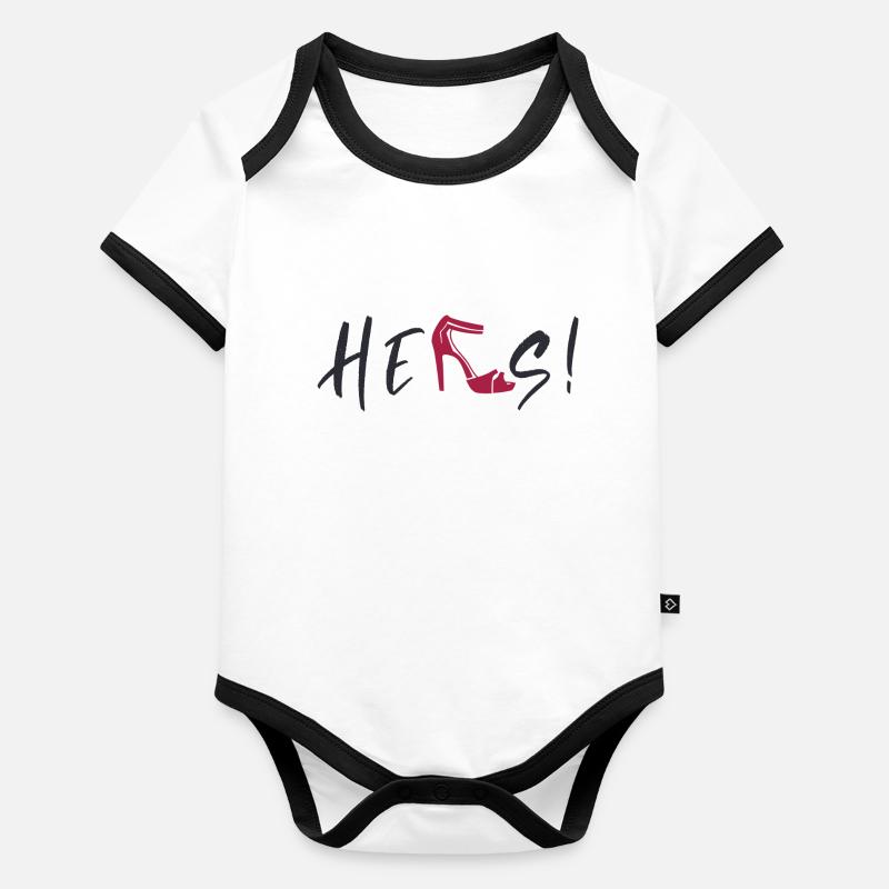 Hers Baby Bio-Kurzarm-Kontrastbody