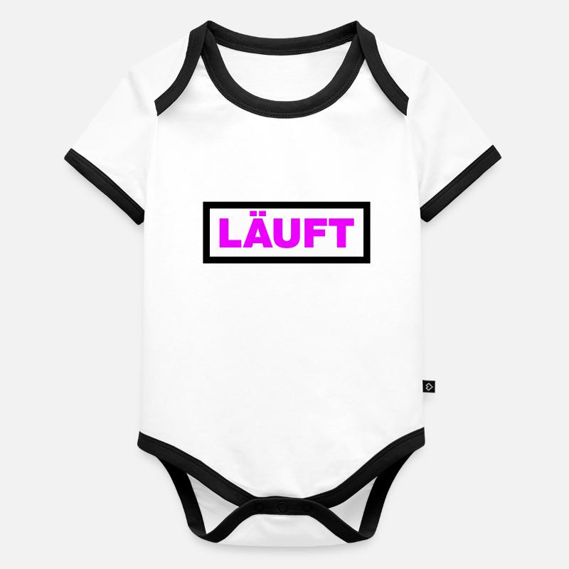 Läuft Baby Bio-Kurzarm-Kontrastbody