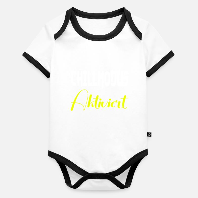 Mode Chill activé Body Bébé bio contrasté manches courtes