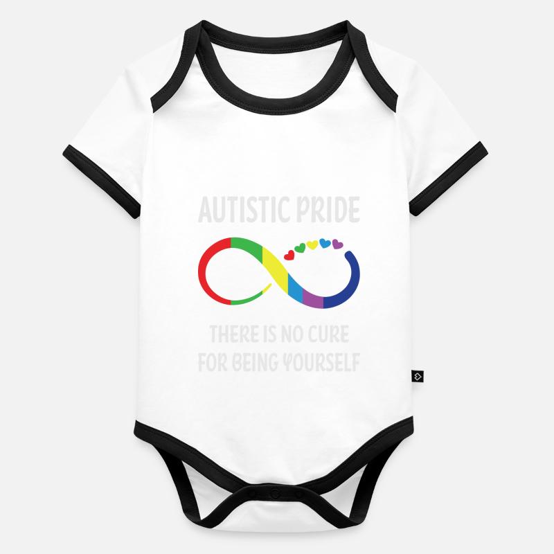 Autisme Body Bébé bio contrasté manches courtes