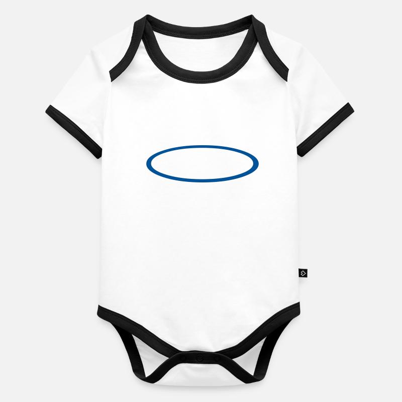 Plan Ellipse Body Bébé bio contrasté manches courtes