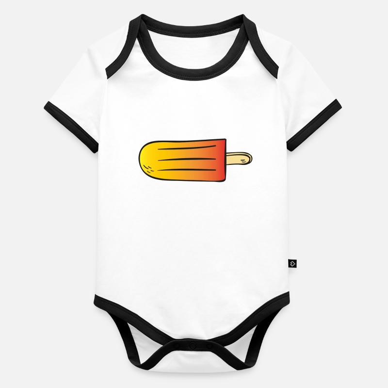 popsicle Body Bébé bio contrasté manches courtes