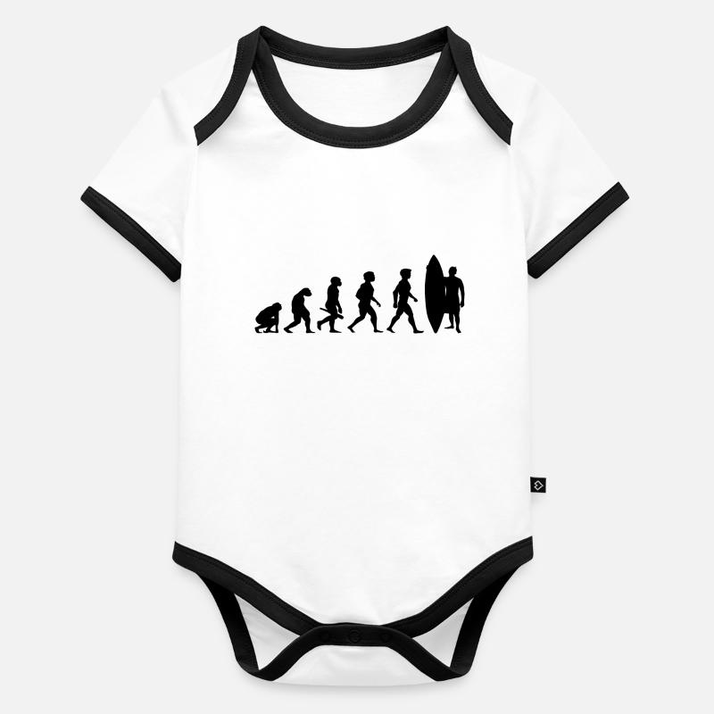 Evolution Surf Surfers surf surf Body Bébé bio contrasté manches courtes