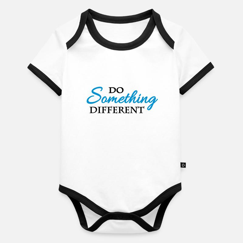 Faire quelque chose de différent Body Bébé bio contrasté manches courtes