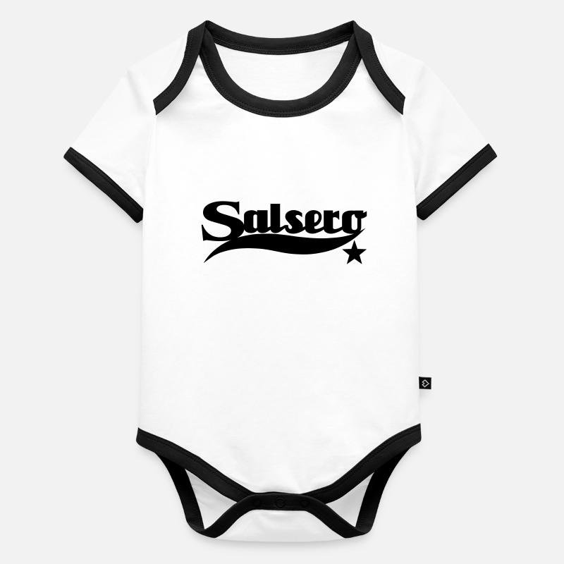 Salsero Men Salsa Dancer Baby Bio-Kurzarm-Kontrastbody