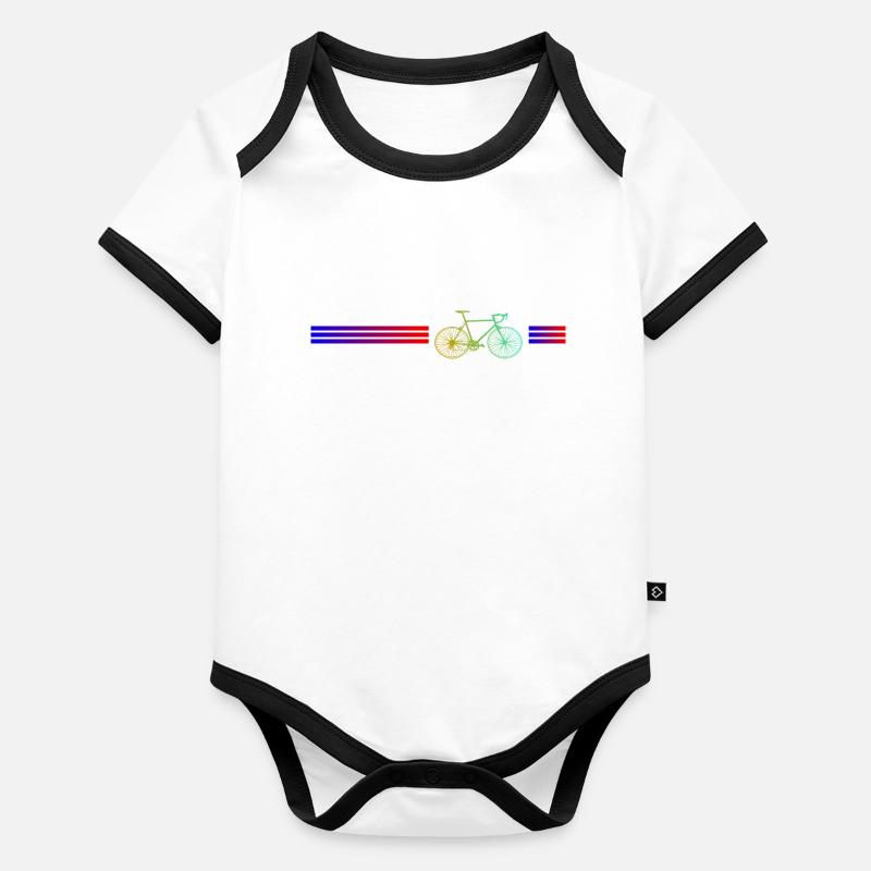 Conception de vélos Body Bébé bio contrasté manches courtes