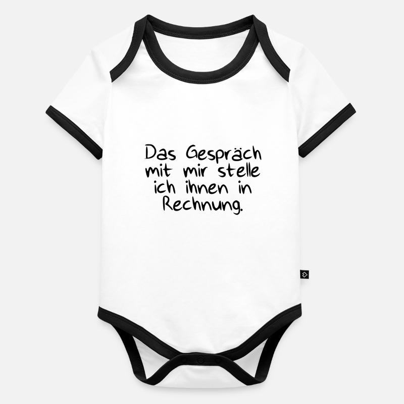 Das Gespräch mit Rechnung Baby Bio-Kurzarm-Kontrastbody