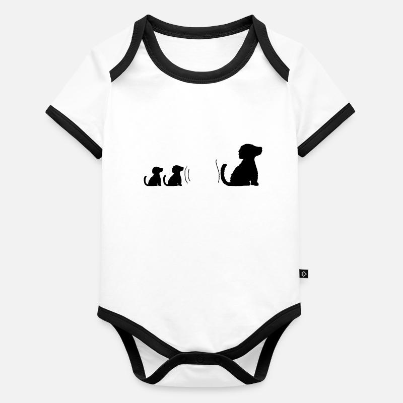 Family well-behaved sitting dogs Organic Baby Contrasting Bodysuit