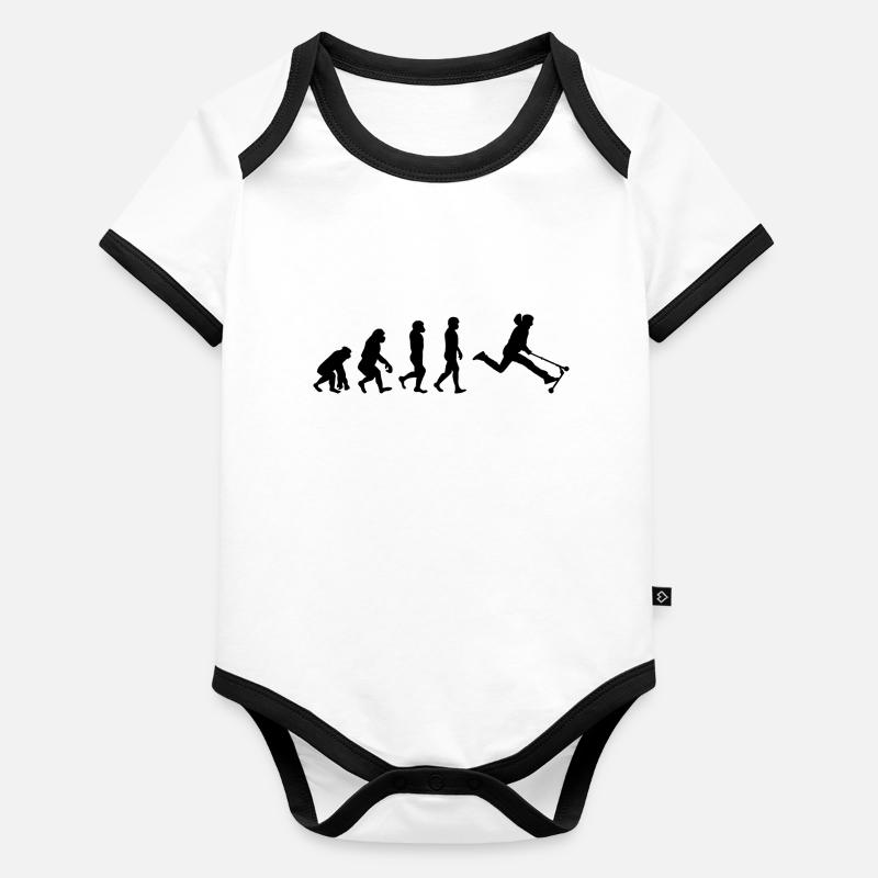 Stunt Scooter Freestyle Scootering Evolution Body Bébé bio contrasté manches courtes