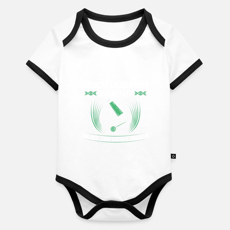 Chimiste Body Bébé bio contrasté manches courtes