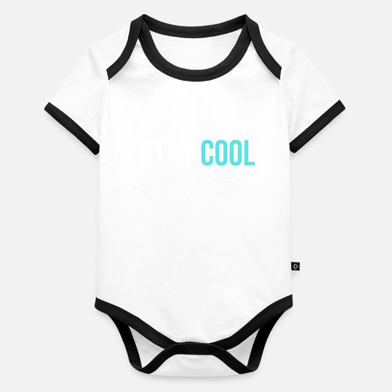 RESTEZ COOL :) Body Bébé bio contrasté manches courtes