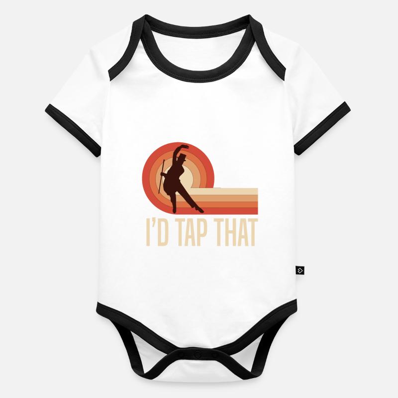 Stepptänzer Baby Bio-Kurzarm-Kontrastbody