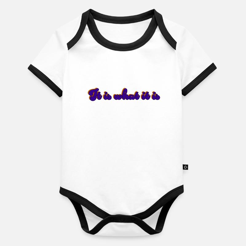 It Is What It Is Baby Bio-Kurzarm-Kontrastbody
