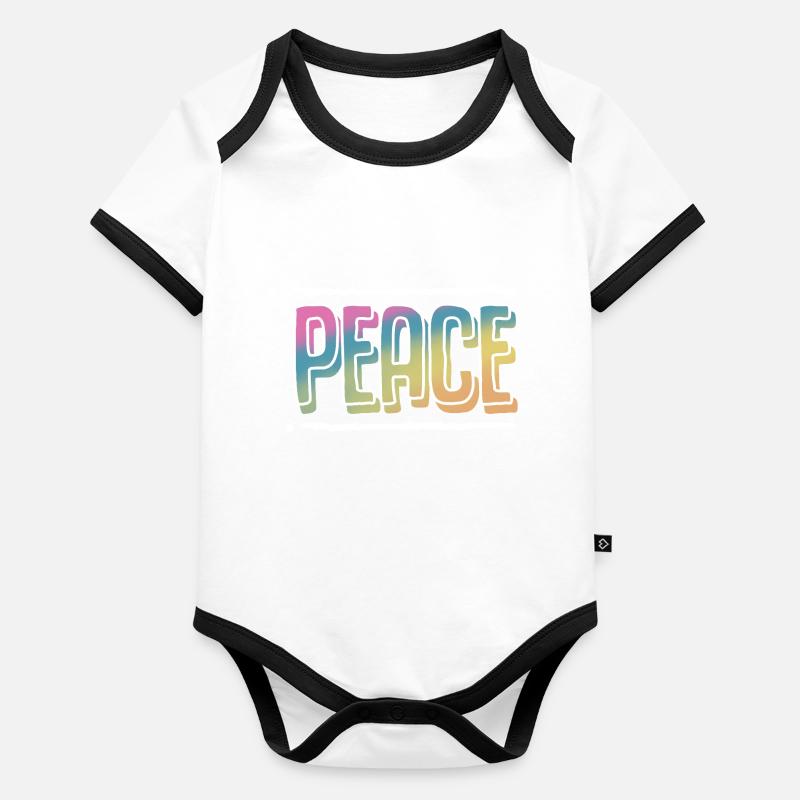 Peace Organic Baby Contrasting Bodysuit