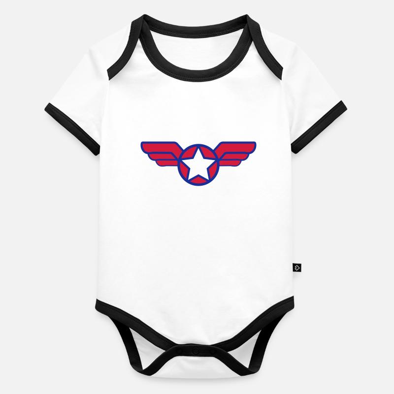 Superhero Organic Baby Contrasting Bodysuit