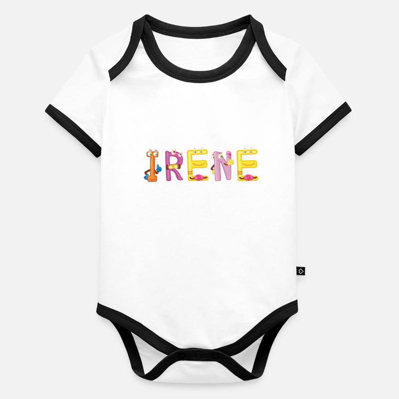 Irene Baby Bio-Kurzarm-Kontrastbody