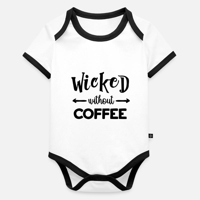 Wicked ohne Kaffee Baby Bio-Kurzarm-Kontrastbody