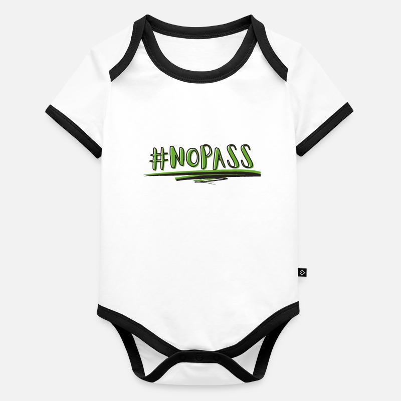 PAS DE PASS Body Bébé bio contrasté manches courtes