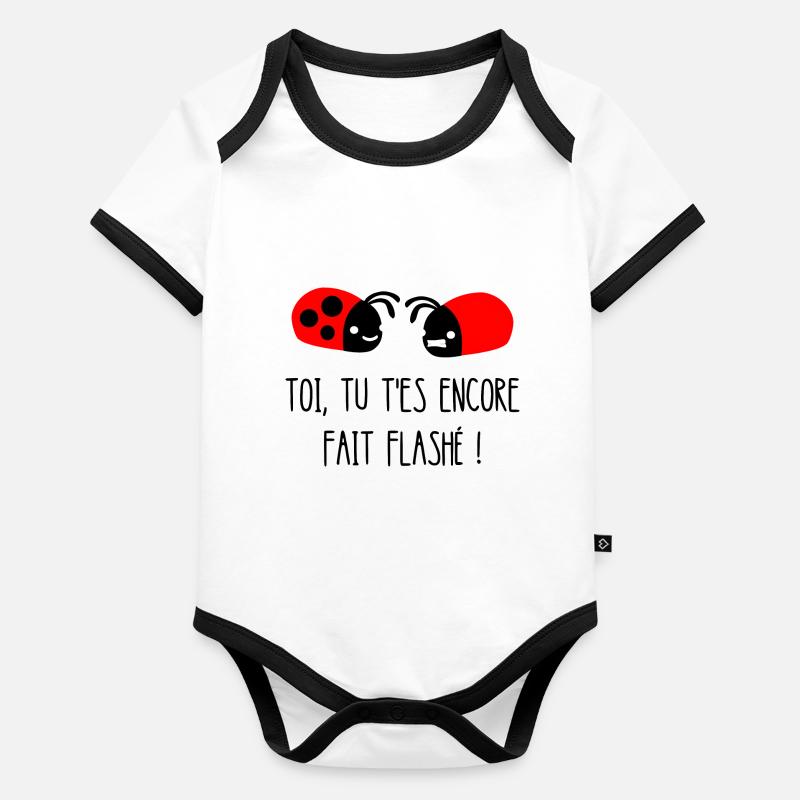 fait flashé Body Bébé bio contrasté manches courtes