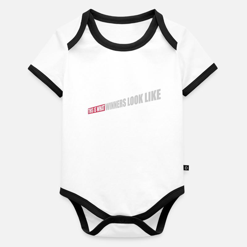 What Winners Look Like Baby Bio-Kurzarm-Kontrastbody