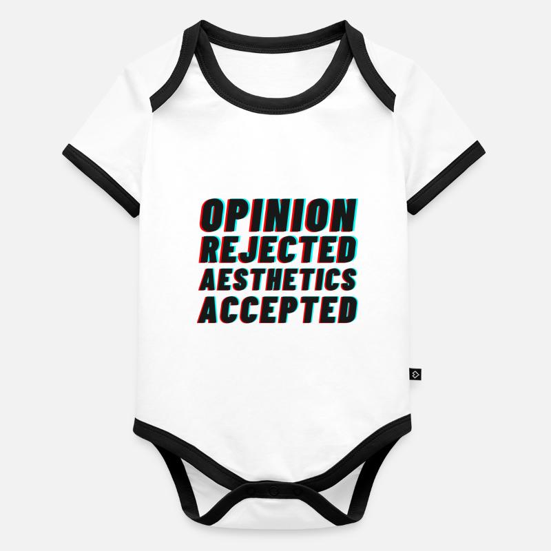 Opinion rejected, Aesthetics accepted! Organic Baby Contrasting Bodysuit
