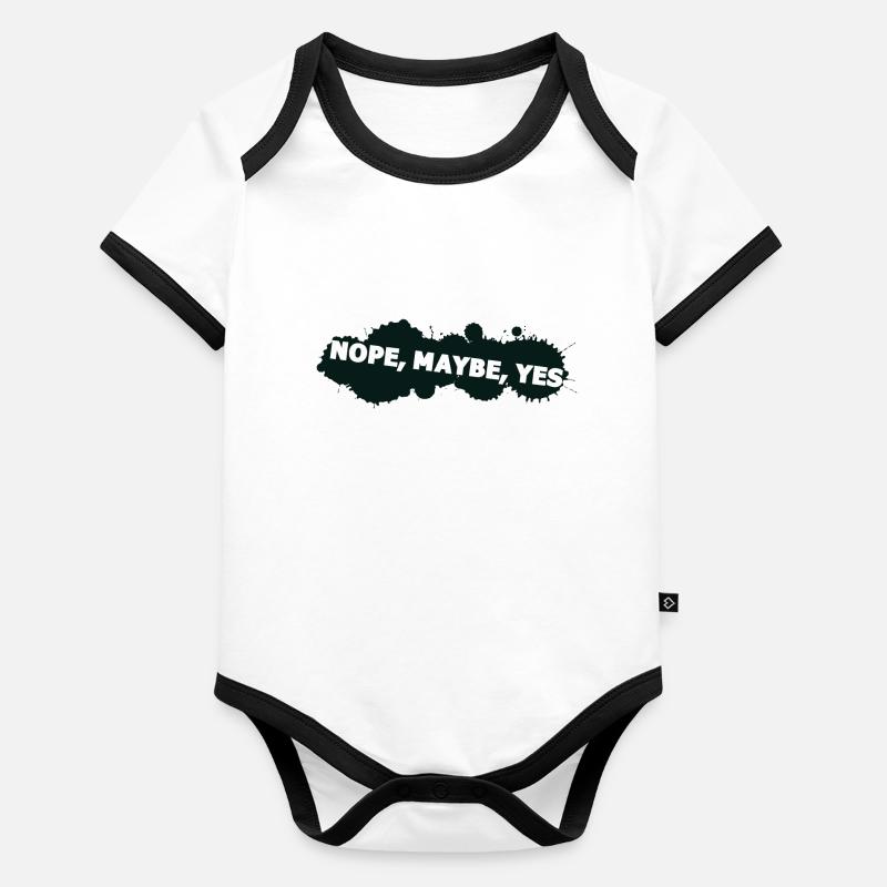 nope maybe yes Baby Bio-Kurzarm-Kontrastbody