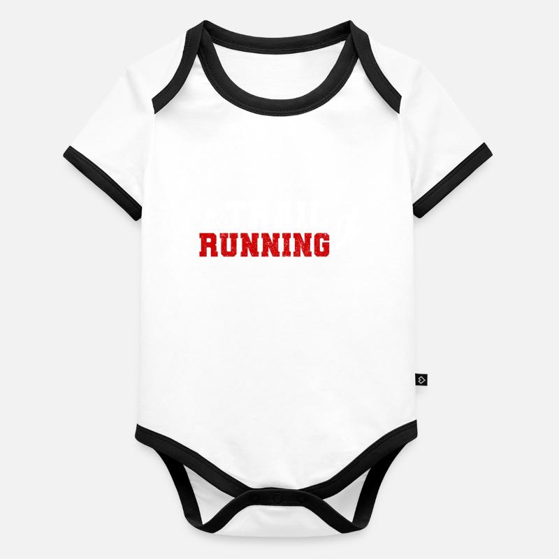 Trail Runner Running Jogging Jogger I Gift Body Bébé bio contrasté manches courtes