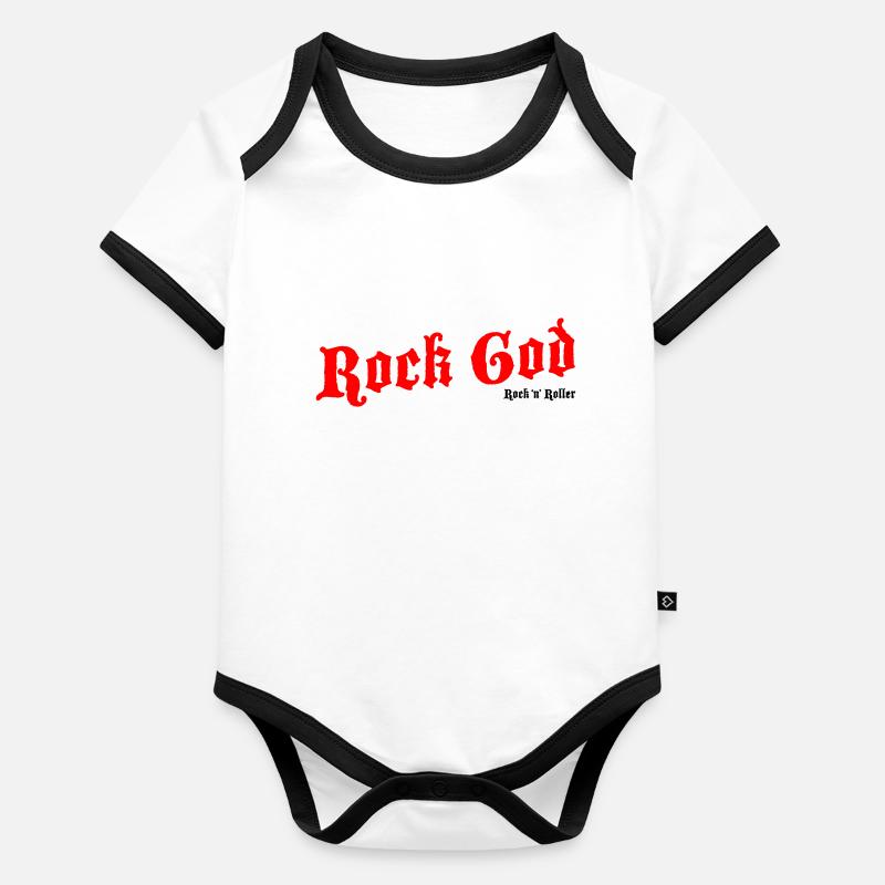 Dieu du rock Body Bébé bio contrasté manches courtes