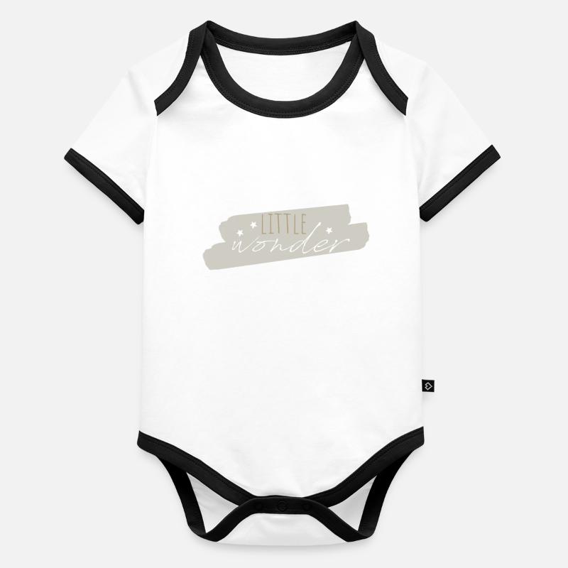 LITTLE WONDER - ein Herzrausch Baby Bio-Kurzarm-Kontrastbody