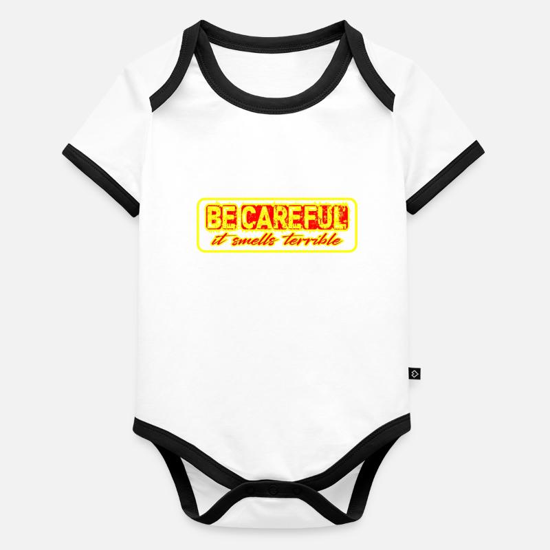 Be Careful Baby Bio-Kurzarm-Kontrastbody