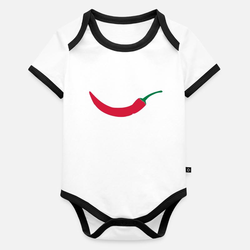 Red chilli Baby Bio-Kurzarm-Kontrastbody