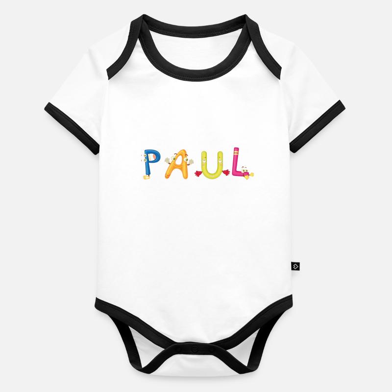 Paul Baby Bio-Kurzarm-Kontrastbody
