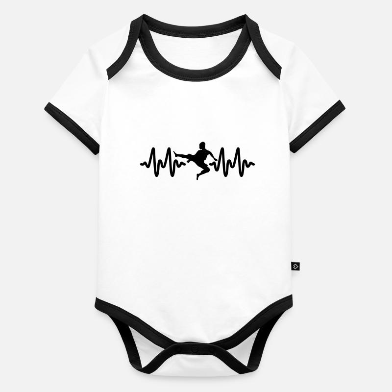 taekwondo Baby Bio-Kurzarm-Kontrastbody