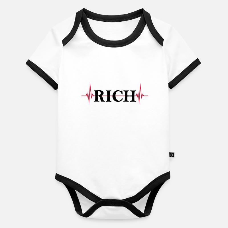 Logo Puls Riche Body Bébé bio contrasté manches courtes