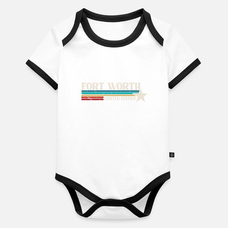 Fort Worth Body Bébé bio contrasté manches courtes