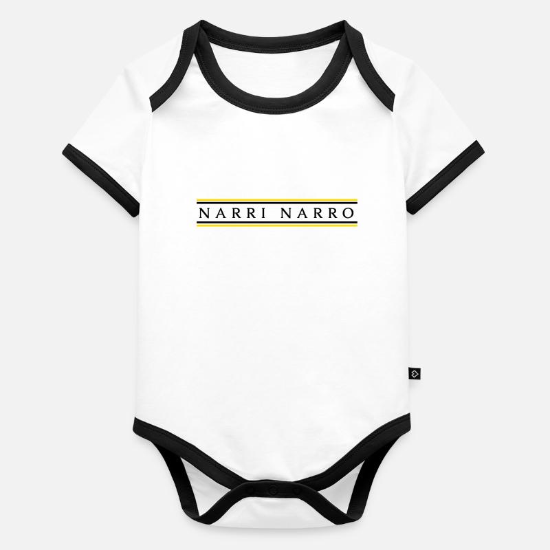 Narri Narro Baby Bio-Kurzarm-Kontrastbody