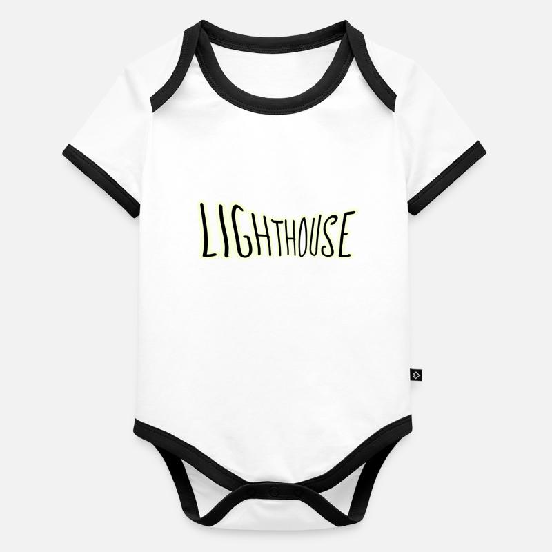 Phare 3 - Body Bébé bio contrasté manches courtes - 