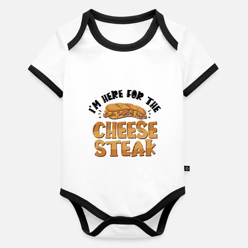 Philly Breakfast Sandwich Baby Bio-Kurzarm-Kontrastbody